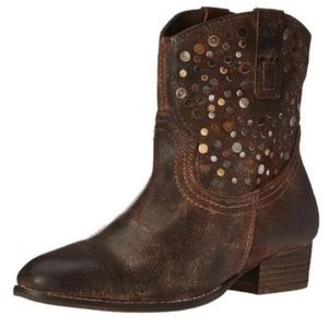 Diba True Flying Solo Chocolate Puma Brown Leather Ankle Boot 8 NEW NWT